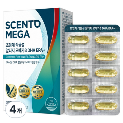 뉴트리원 센토메가 초임계 식물성 알티지 오메가3 DHA EPA+ 30캡슐 (4개)_이미지