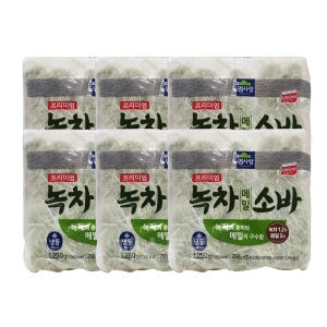 면사랑 프리미엄 녹차 메밀 소바 1.25kg (6개)_이미지