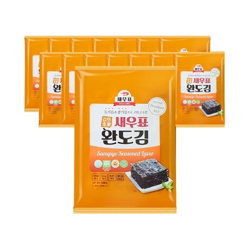 완도물산 새우표 완도 오리지널 전장김 25g (15개)_이미지