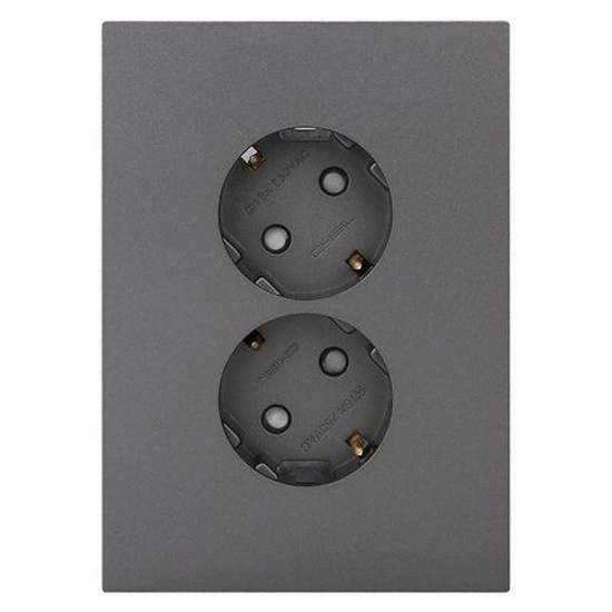 제일전기공업 하네스 2구 콘센트 다크그레이