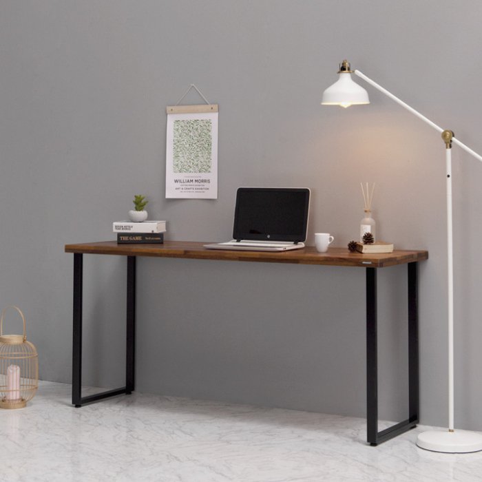 에보니아 코나 멀바우 철제 책상 (1600x500)_이미지