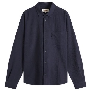 YMC 커티스 세어서커 셔츠 네이비 P2AZI-40_이미지