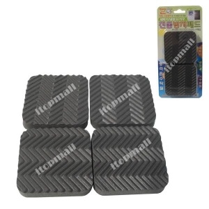 세탁기 진동방지 패드 4개입 75mm x 75mm x 15mm 소음방지 충격방지 바닥보호