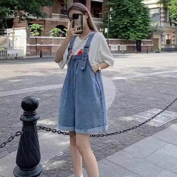 더블디 여성 통바지 데님 큐티 멜빵 점프수트 BM-081 38297930A_이미지