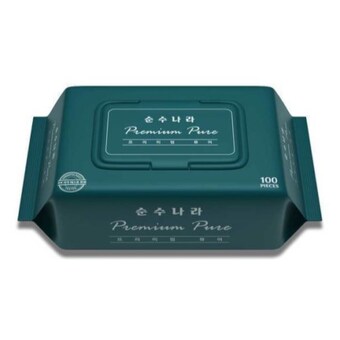 순수나라 프리미엄 퓨어 <b>물티슈</b> 캡형 <b>100매</b>