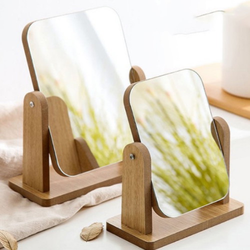 ㅤ우드 탁상 거울 스탠드 소형_이미지