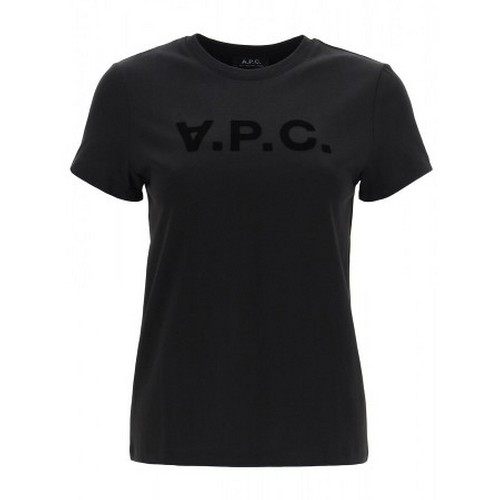 아페쎄 VPC 벨벳로고 반팔 티셔츠 COBQX F26944 (LZZ, 블랙)
