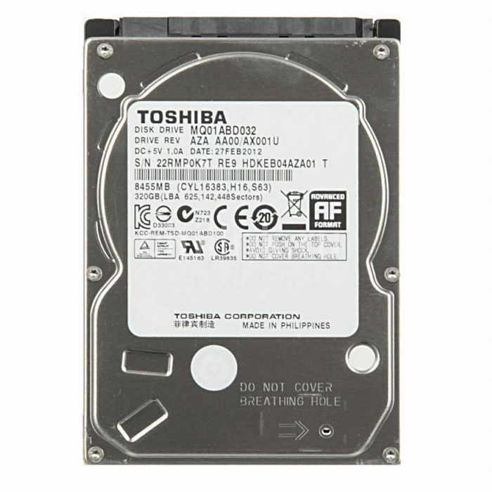 도시바 MQ01ABD SATA2/5400/8M/노트북용 (320GB, MQ01ABD032)_이미지