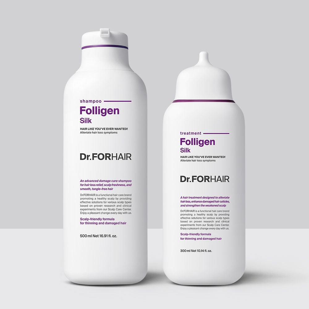  닥터포헤어 폴리젠 실크 샴푸 500ml+실크 트리트먼트 300ml 2종세트