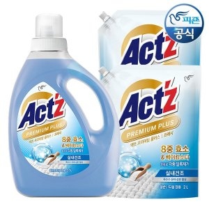액츠 액츠 세탁세제 프리미엄플러스 프레쉬 2.7L 용기+2L 리필 2개_이미지