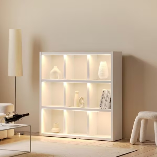 제니아 3단 LED 책장 1200