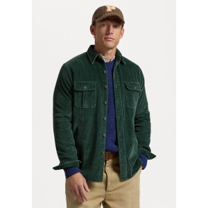 랄프로렌 폴로 랄프 로렌 셔츠 남방 클래식 핏 스웨이드 패치 코듀로이 모스 아게이트 356945