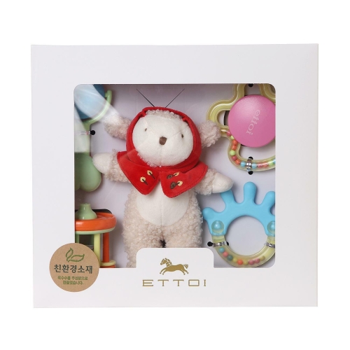 아가방&컴퍼니 에뜨와 출산백일선물 해리친환경딸랑이SET 07R0834052