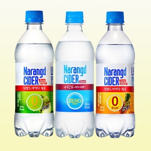 나랑드 사이다 제로 500mlx12개+파인애플제로 500mlx6개+그린애플제로 500mlx6개