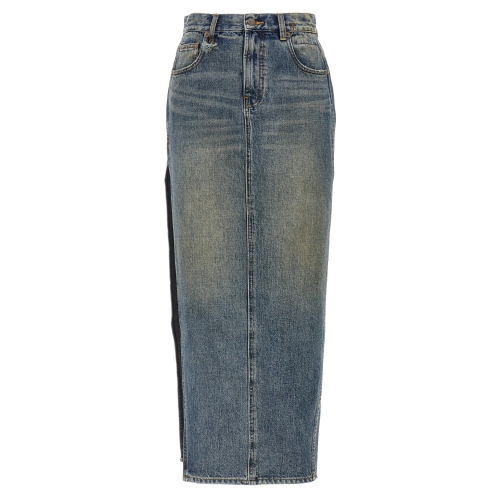 알13 Devon Side Slit 롱스커트 FW24 R13WD102D213ABARTERINDIGO 2724769_이미지