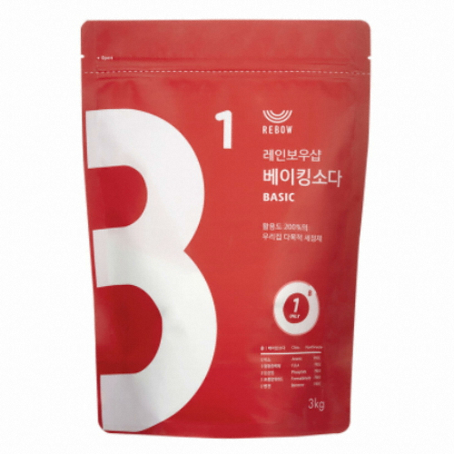 레인보우샵 베이킹소다 베이직 3kg이미지입니다. 누르면 해당 게시물로 새창이동합니다.