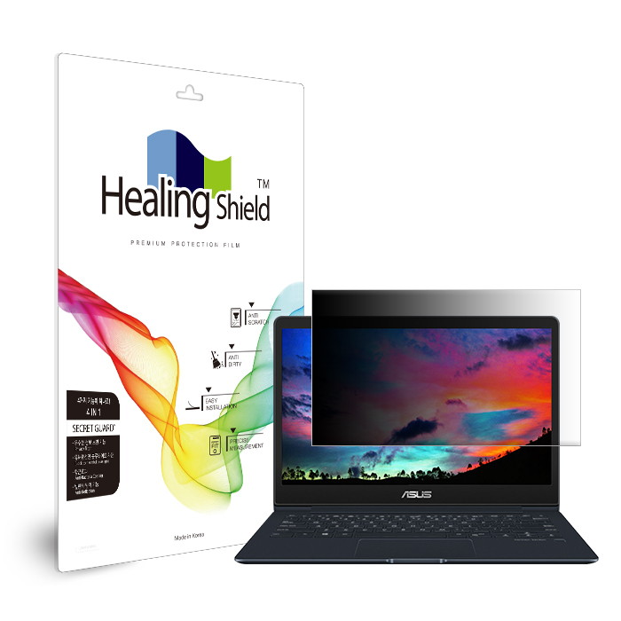 폰트리 힐링쉴드 ASUS 젠북 UX331FAL 항균 보안필름 블루라이트차단 양면 정보보안기