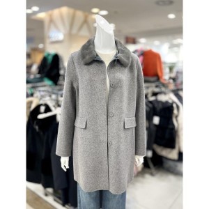 소고디자인 트리아나 밍크 카라넥 핸드메이드 울 코트 TJ4HA02
