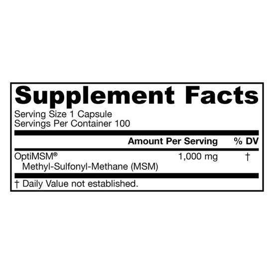 재로우포뮬러스 MSM 1000mg 100베지캡슐 (해외) (1개)_이미지