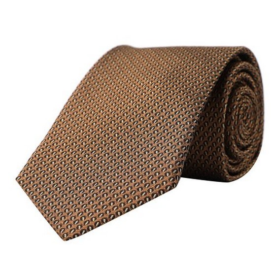 닥스 실크 올오버 마이크로 자카드 패턴 넥타이 DJG1ACF1302 (W1, 브라운)