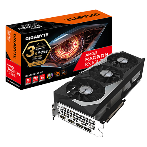 GIGABYTE 라데온 RX 6800 GAMING OC D6 16GB 제이씨현_이미지