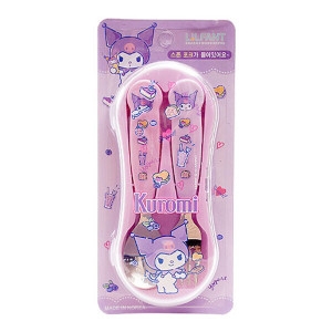 쿠로미 편한 스푼포크 케이스 세트 스푼+포크+케이스 유아용수저세트