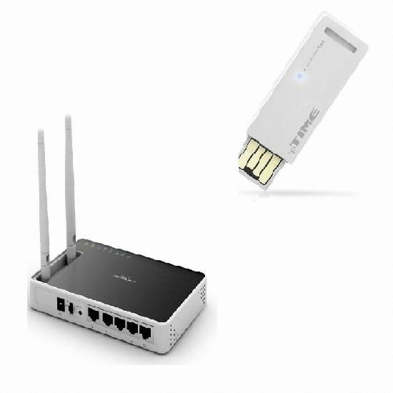 EFM ipTIME N604 공유기 패키지 (+ N100UM USB 2.0 무선랜카드)_이미지