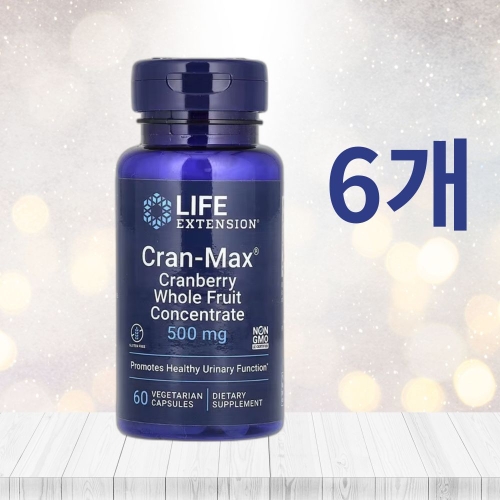 라이프익스텐션 Optimized Cran-Max 크렌베리 홀프루트 컨센트레이트 with Ellirose 60캡슐 (6개)_이미지