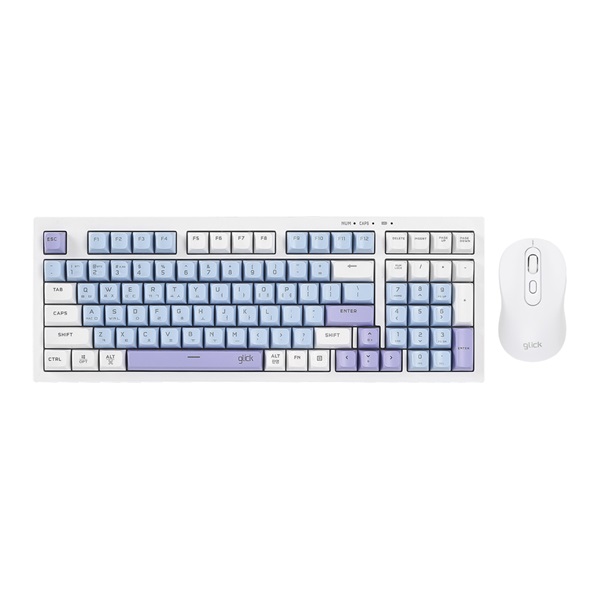 지클릭커 OFFICEPRO WMK90 사일런스 M 98 무선 키보드 마우스 세트 (Sky City, RC2)_이미지