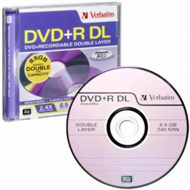 버바팀 DVD+R 8.5GB 2.4x 쥬얼 5장_이미지