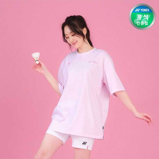 배드민턴 오버핏 반팔 티셔츠 2025 벚꽃에디션 252TS005U