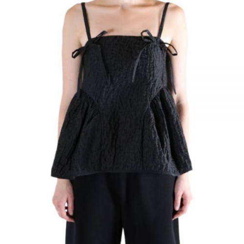 ��Ű CECILIE BAHNSEN AKIRA TOP LOBELIA MATELASSE BLACK 3.25RTW11004 �� ž