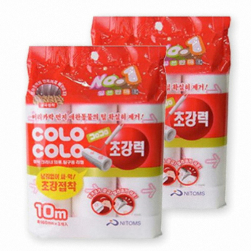 니톰스코리아 고로고로 초강력 테이프클리너 리필 10m 3롤 (2개)_이미지