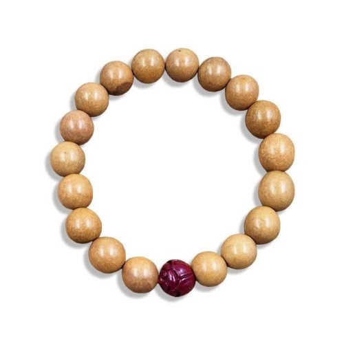 오노마 ONM 경면나무장식 염주팔찌 복숭아나무팔찌 복숭아나무 41584720_이미지