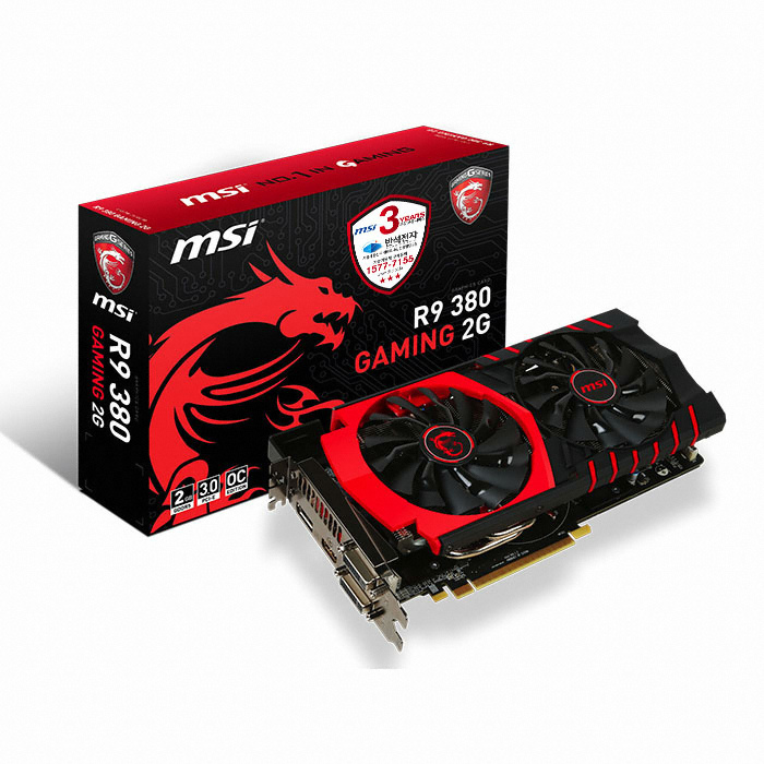 라데온 R9 380 OC D5 2GB 트윈 프로져 5 게이밍 반석전자