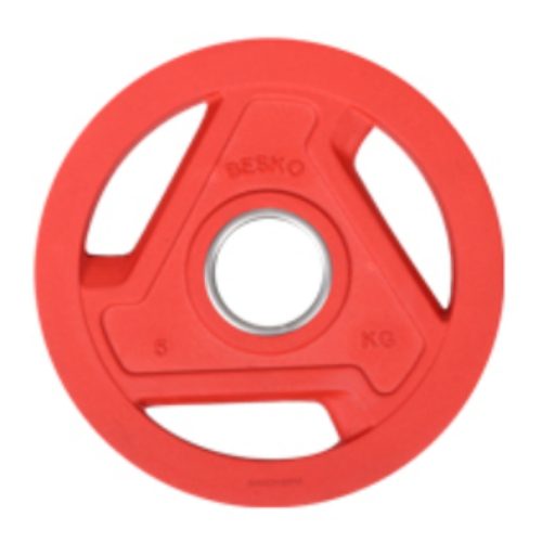 베스코 3홀 컬러 중량원판 세트 (5kg, 2개)