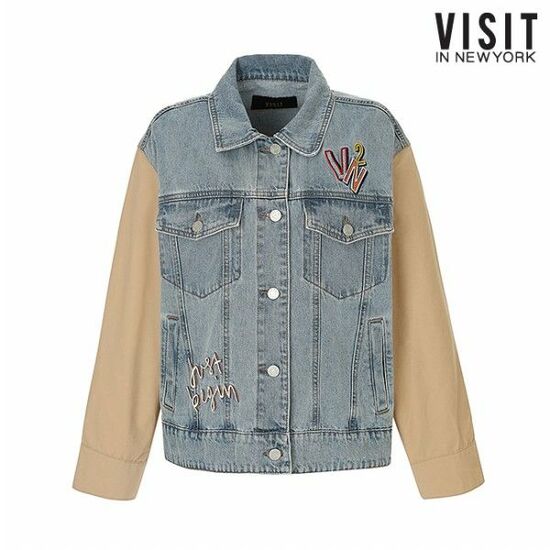 믹스드 패브릭 데님 재킷 VX3DJ13