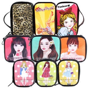 바보사랑 애나멜 파우치  소  C06 마들렌 애나멜 화장품 파우치 뷰티 메이크업 정리함 여행용 다용도 이너백_이미지