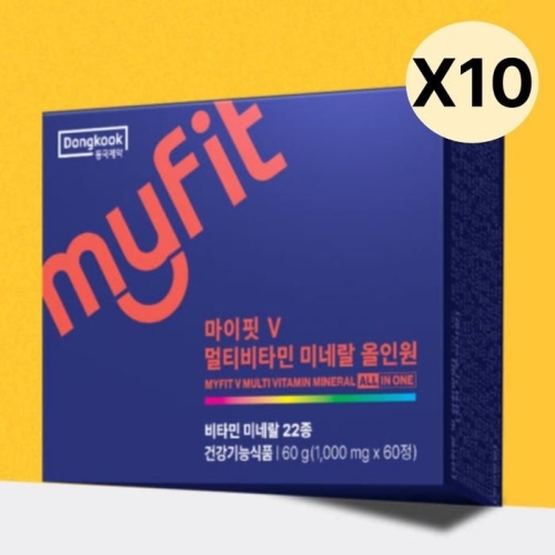 동국제약 마이핏V 멀티비타민 미네랄 올인원 종합비타민 60정 (10개)