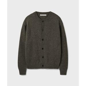 아페쎄 22일 배송 BRANDED BRUSHED A CARDIGAN DARK OLIVE BRWLKN09DO 685354_이미지