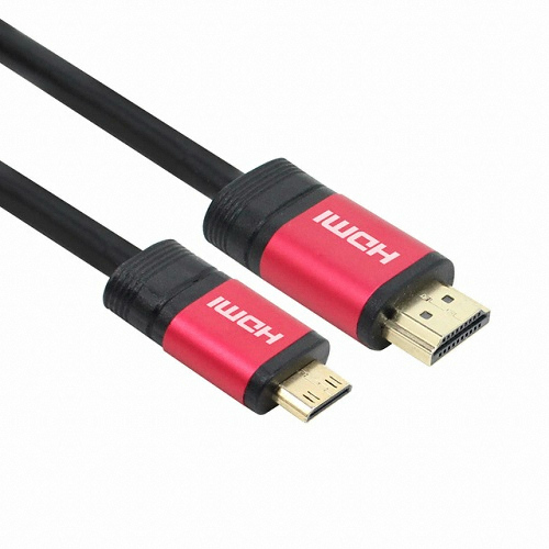 리버네트워크 NEXI HDMI to Mini HDMI V2.0 레드메탈 케이블 (NX500, 1m)_이미지