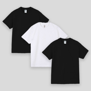 트리플에이 반팔티 3팩 무지티 남자 레이어드 티셔츠 AAA 1301 반팔티 패키지 이벤트 재고소진시 까지_이미지