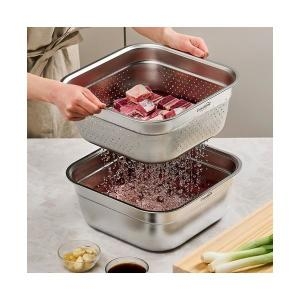 스텐 스퀘어 설거지통 2종 세트