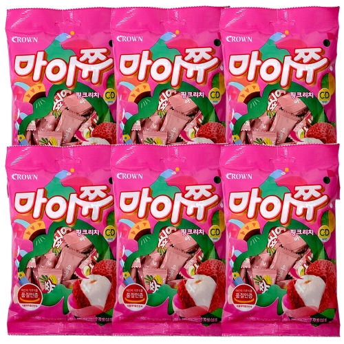 크라운제과 마이쮸 핑크리치 100g (6개)_이미지