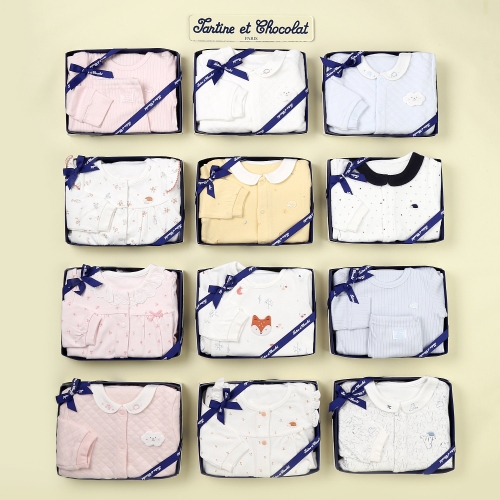 쇼콜라 타티네 임신축출산백일선물 유아우주복 TNMXXXX69000-12종_이미지