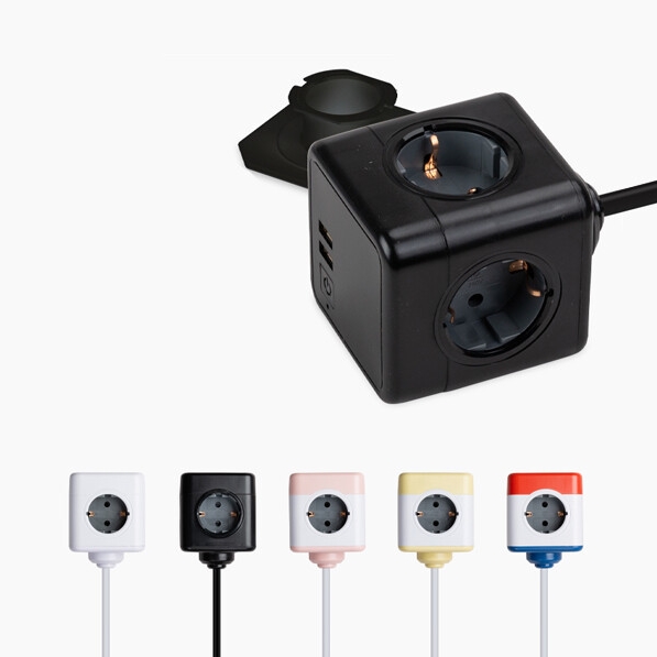 천하지엘씨 파워존 파워큐브 V2 익스텐디드 4구 USB 멀티탭 (3m)_이미지