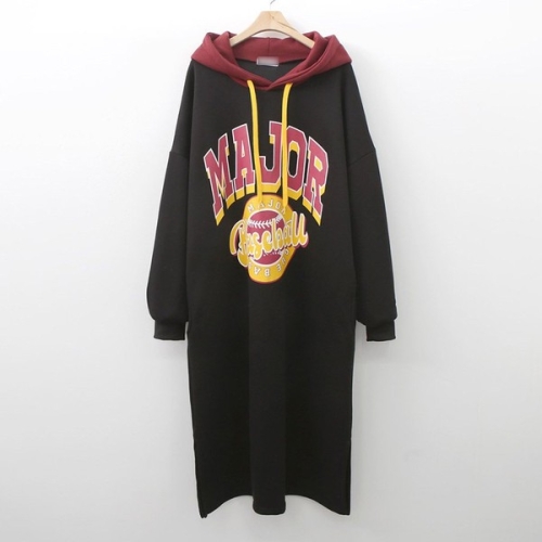 아이우먼 메이저프린팅후드원피스 POK524M311 빅사이즈