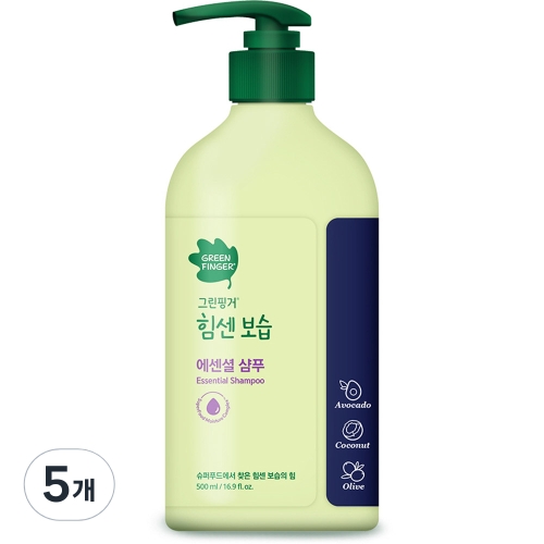 그린핑거 힘센보습 에센셜 샴푸 500ml (5개)_이미지