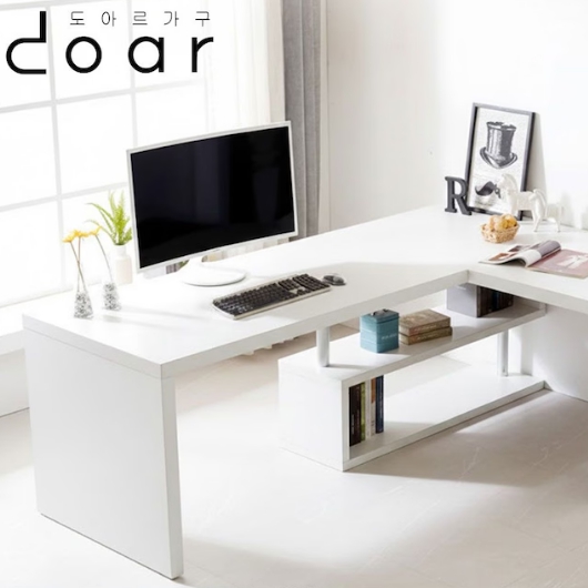 도아르가구 올슨  넓은 긴 모서리 ㄱ자 코너 책상 (3600x750)_이미지