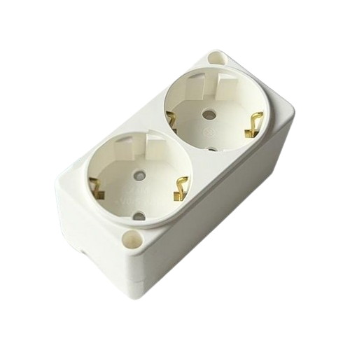 진성테크 2구 이터칭 노출 콘센트 핀 타입 (40개)_이미지